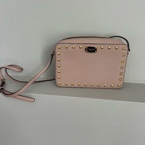 Michael Kors Blush Crossbody Bag with Gold Studs
